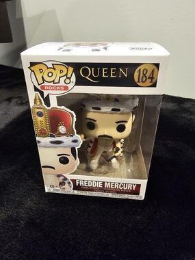 Funko Pop! Rocks Queen #184 Freddie Mercury Vinyl Figure - White, Red, Gold